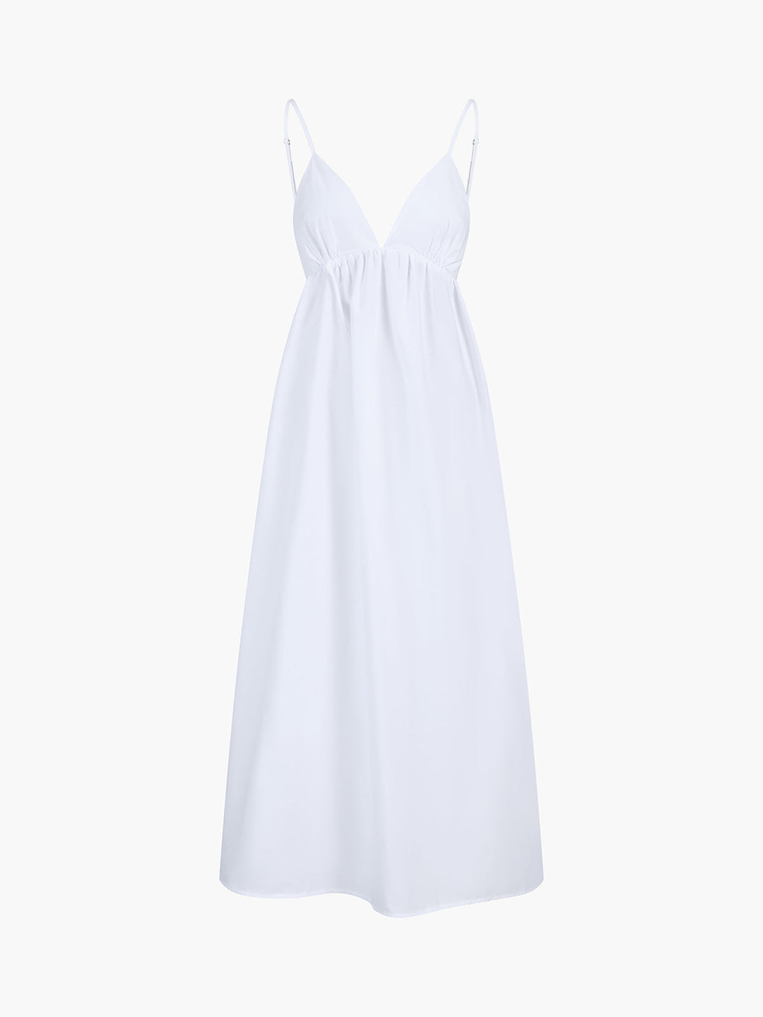 Coastal Open Back Cotton Summer Cocktail Maxi Dress