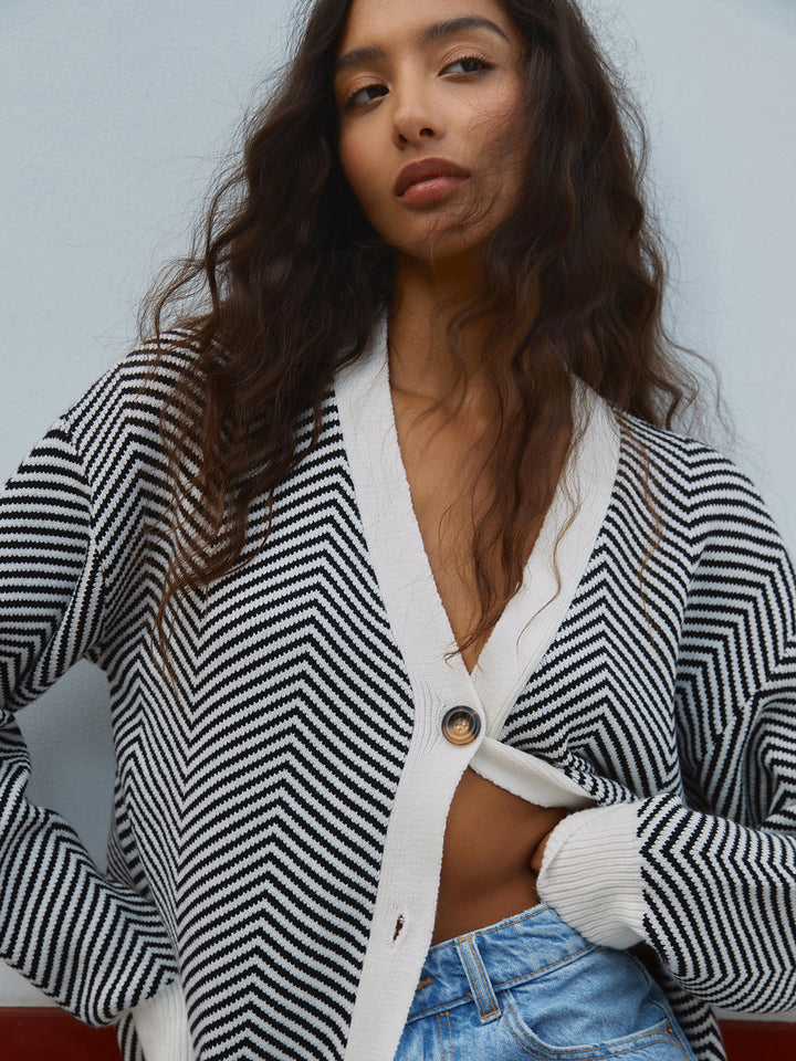 Noelle™ Contrast Detail Cardigan