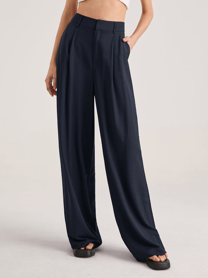 High Waisted Wide Leg Trousers