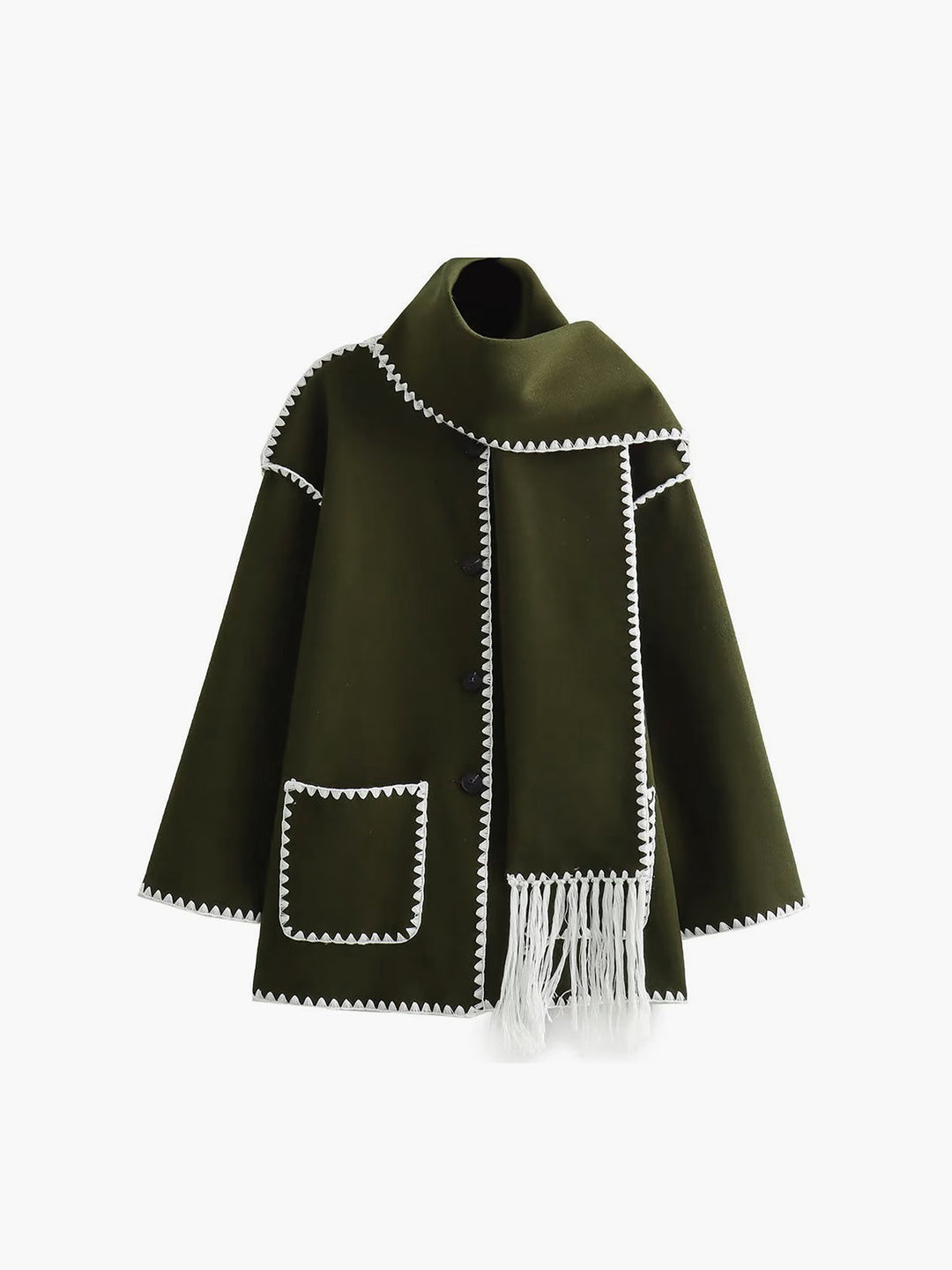 Women's Tailored Jacket with Matching Scarf