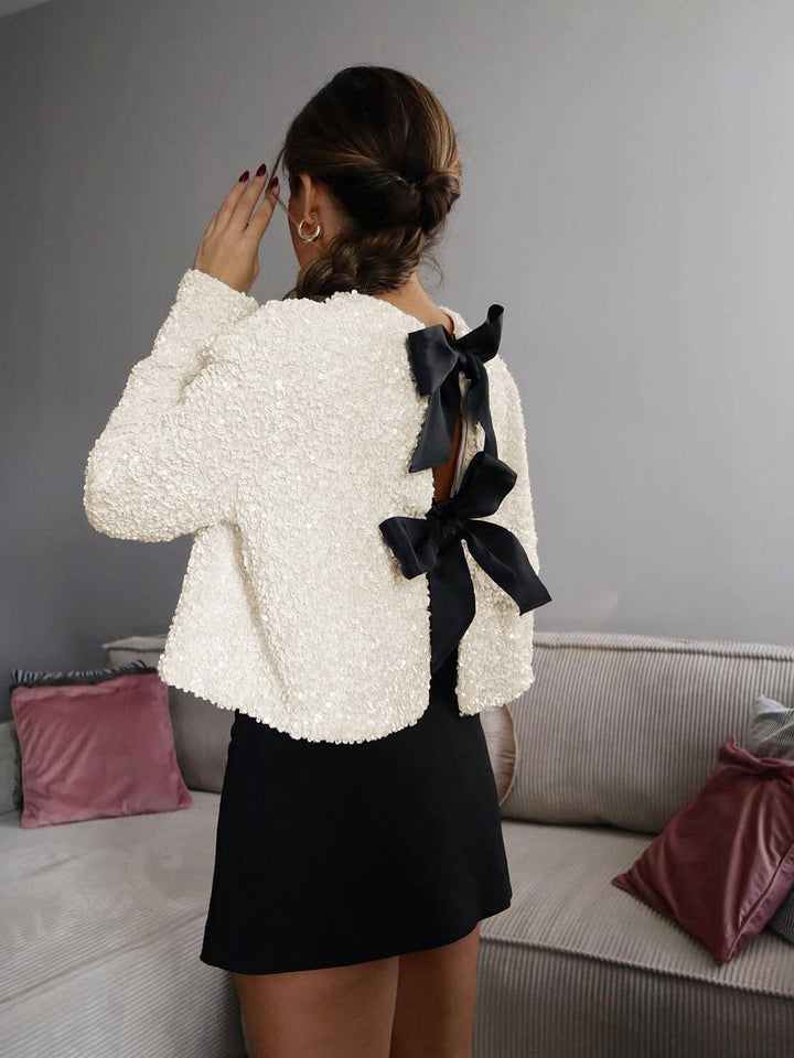 Juliette™ Textured Bow Cardigan