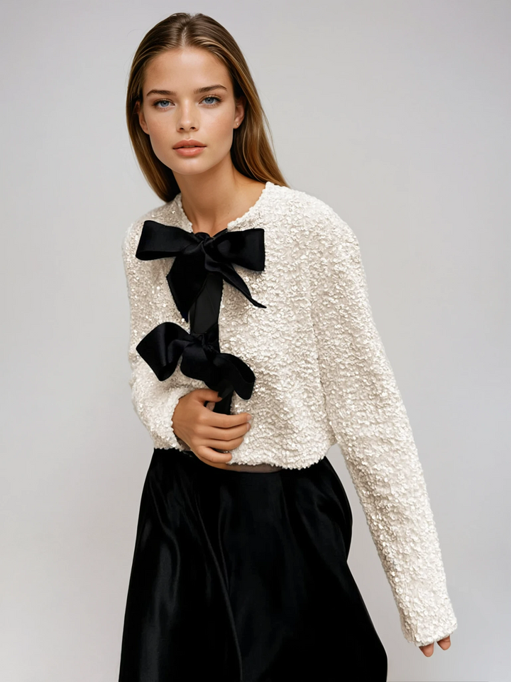 Juliette™ Textured Bow Cardigan