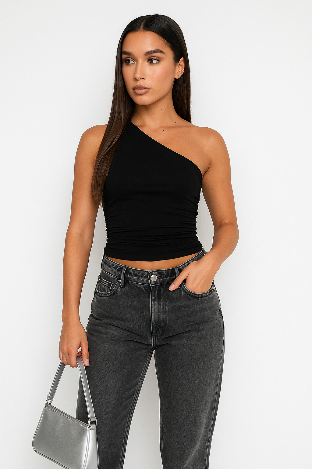 Assymmetric One-Shoulder Tank Top