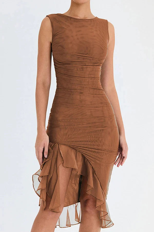 Charlotte Short Sleeve Party Midi Dress