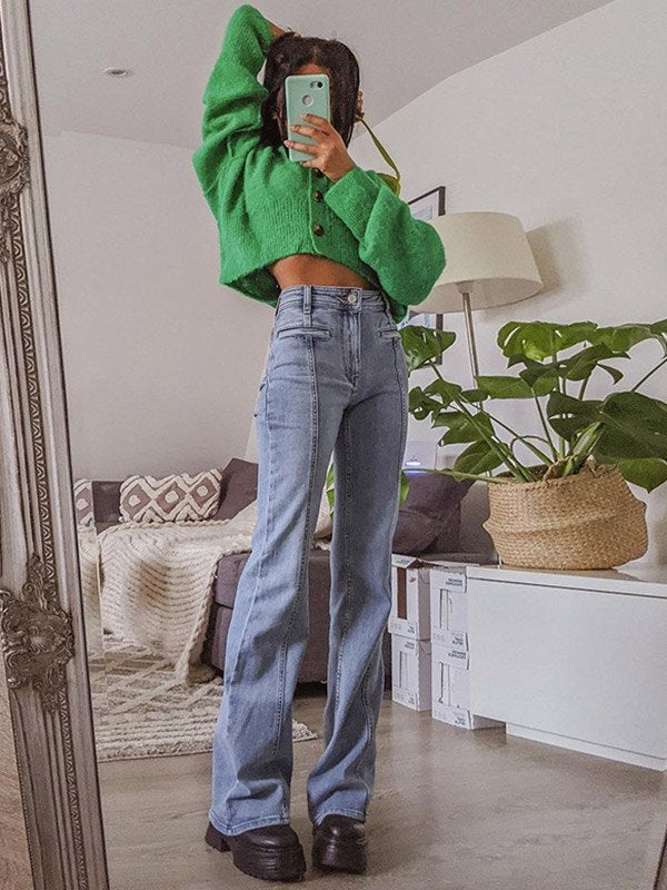 Star Patch Flare Jeans