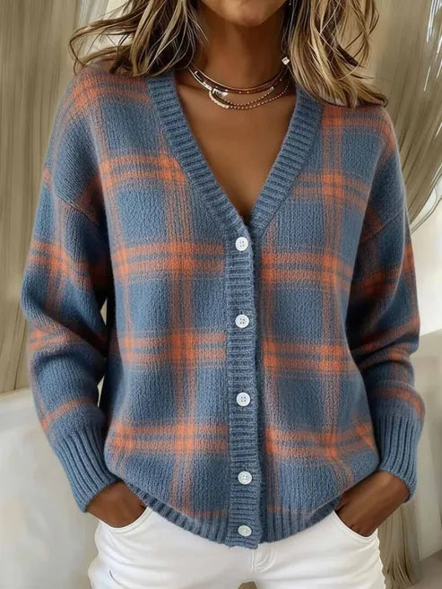 Mila™ Checkered Soft Cardigan
