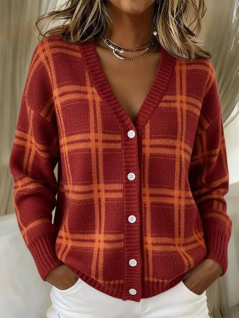 Mila™ Checkered Soft Cardigan