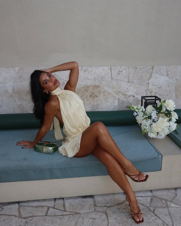 Gretchen Halter Summer Party Mini Dress