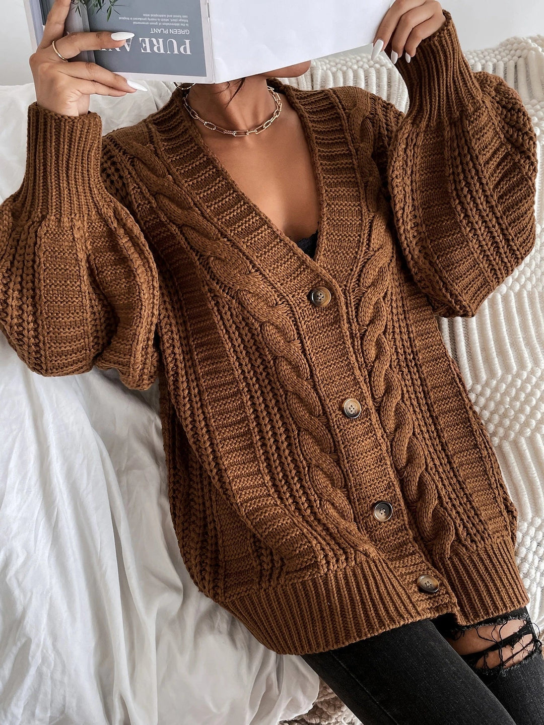 Rosalie™ Cable Knit Cardigan