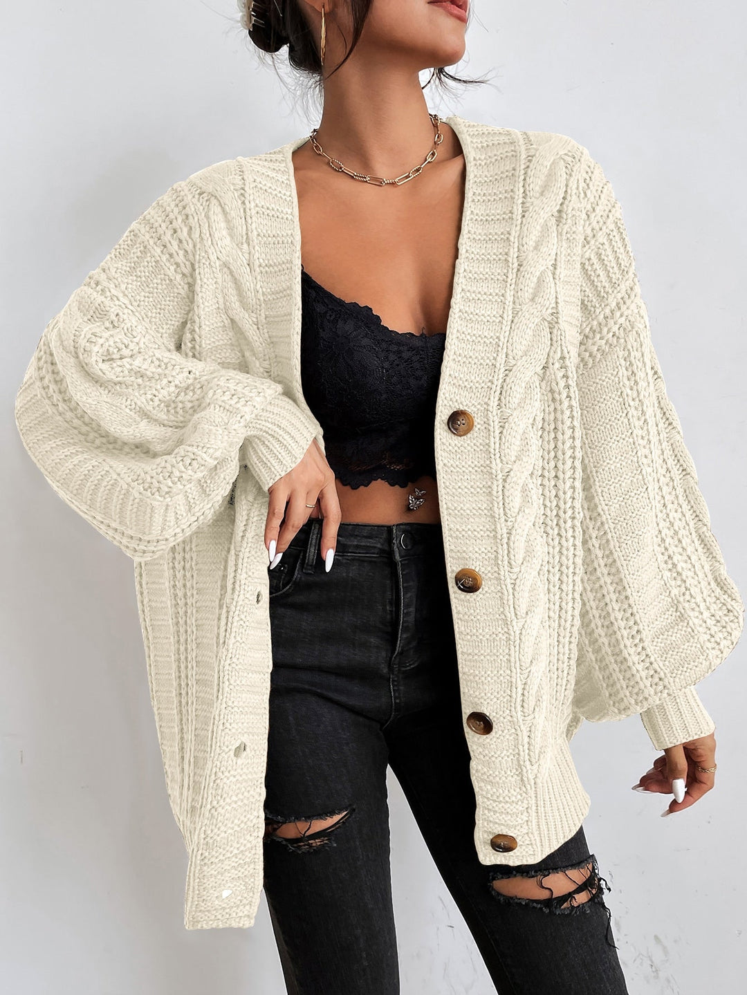 Rosalie™ Cable Knit Cardigan