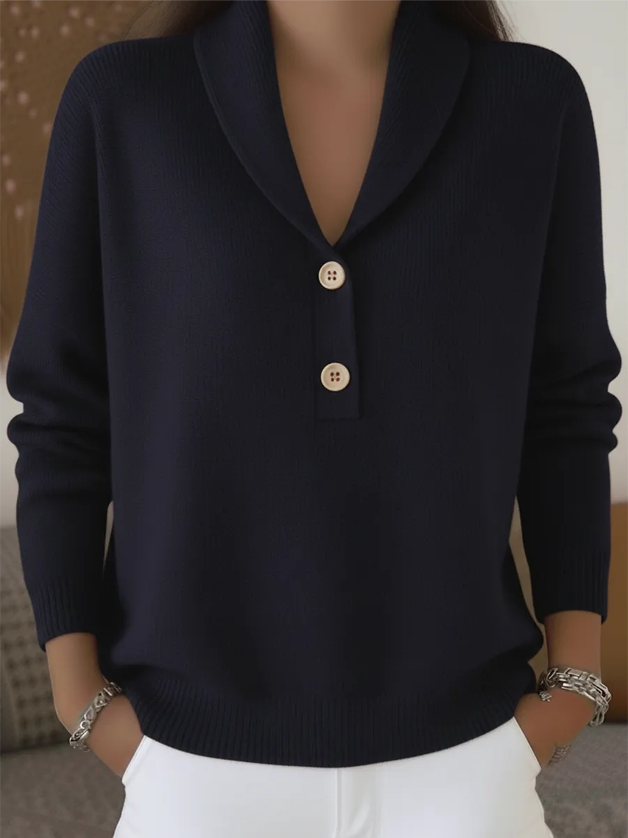 Hannah™ Button Soft Knit