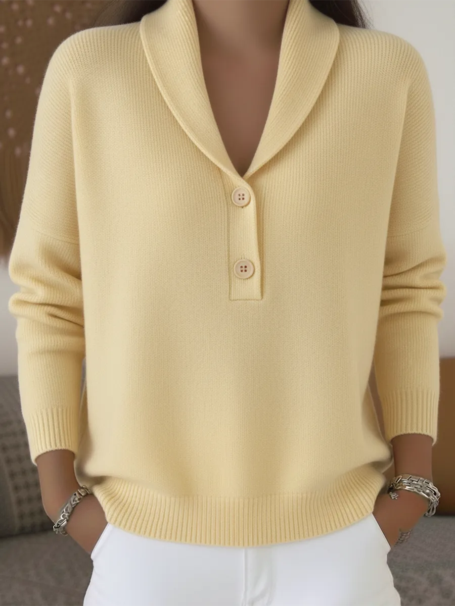 Hannah™ Button Soft Knit