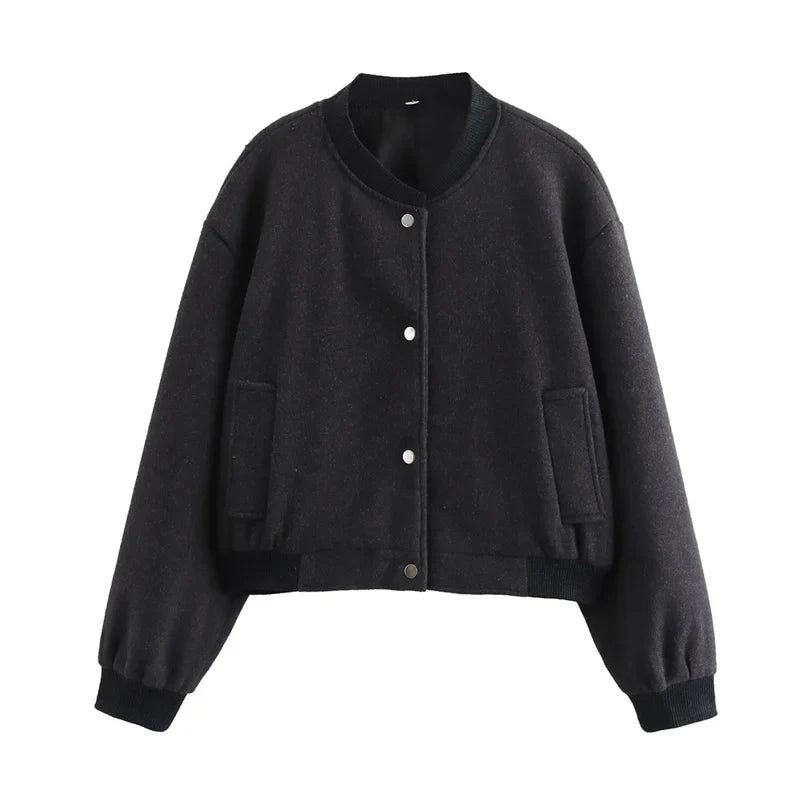 Women's Light Cropped Bomber Jacket