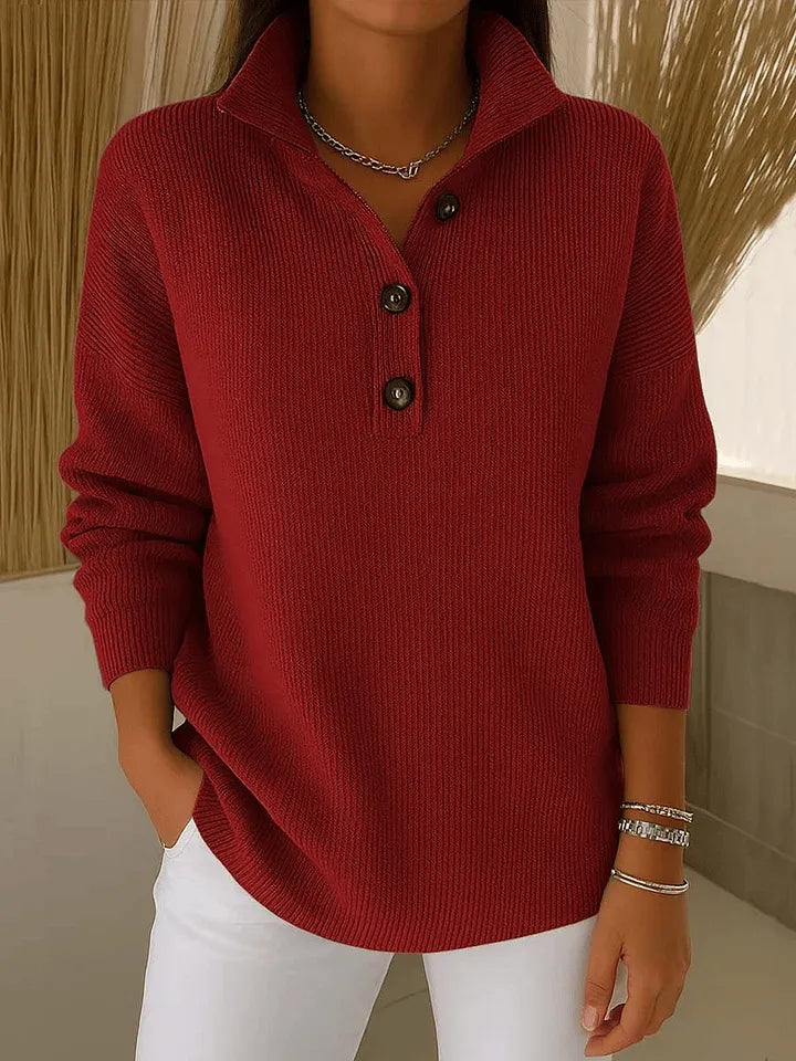 Harper™ Button Collar Knit