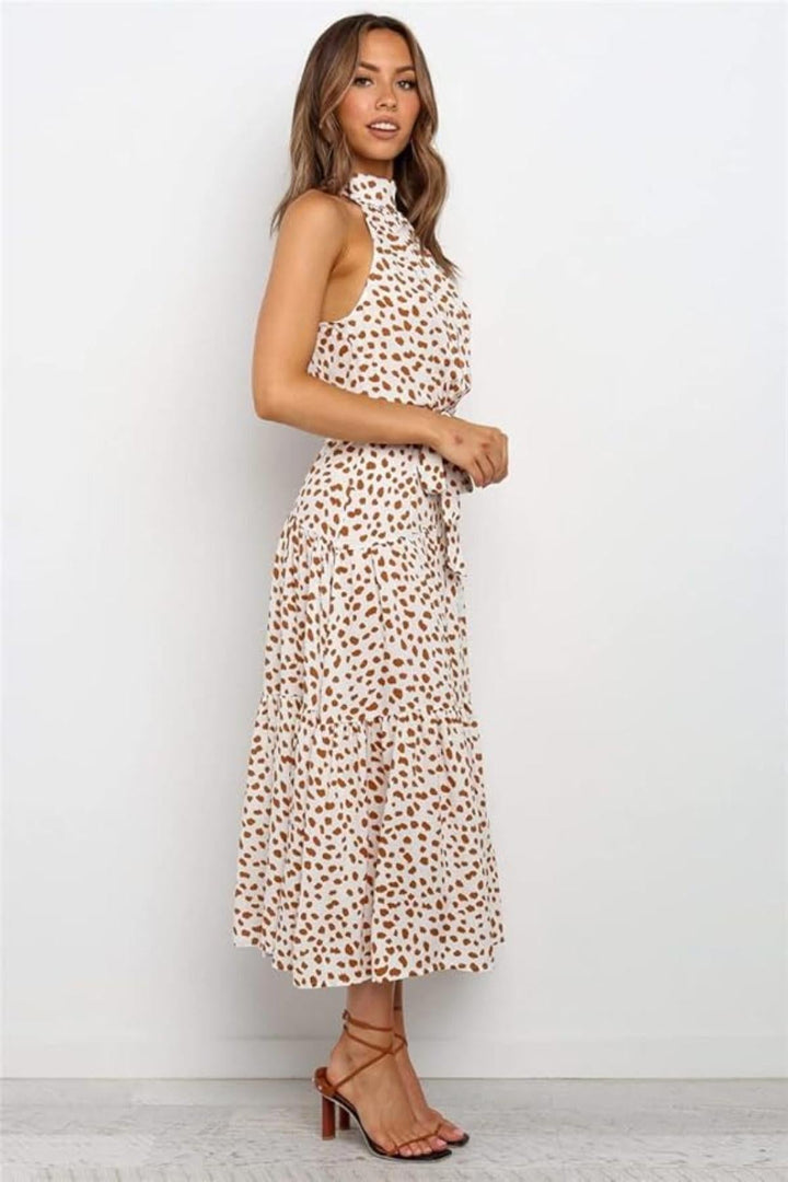 Polka Dot Halter Midi Summer dress