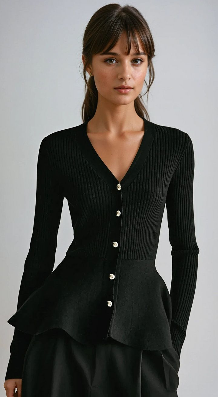 Elena™ Ribbed Fit Cardigan