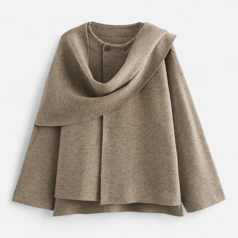 Élan Urbain™ | Manteau d'hiver asymétrique en peluche pour femme