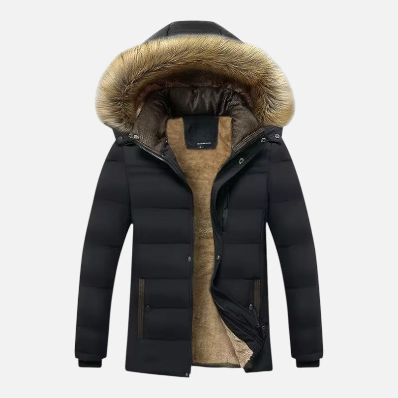 Élan Urbain™ | Veste d'Hiver pour Homme en Coton Doublée Polaire