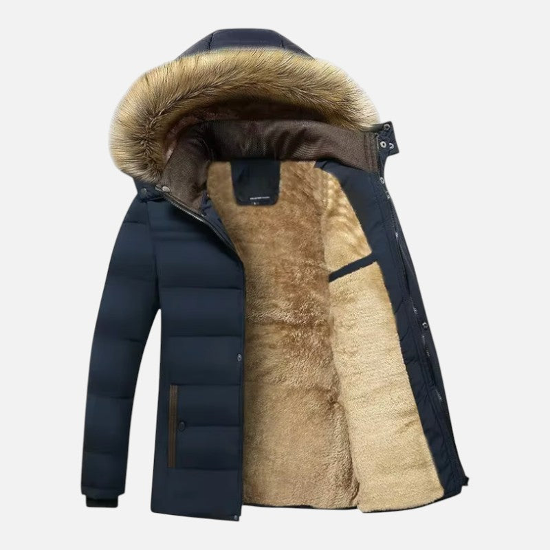 Élan Urbain™ | Veste d'Hiver pour Homme en Coton Doublée Polaire