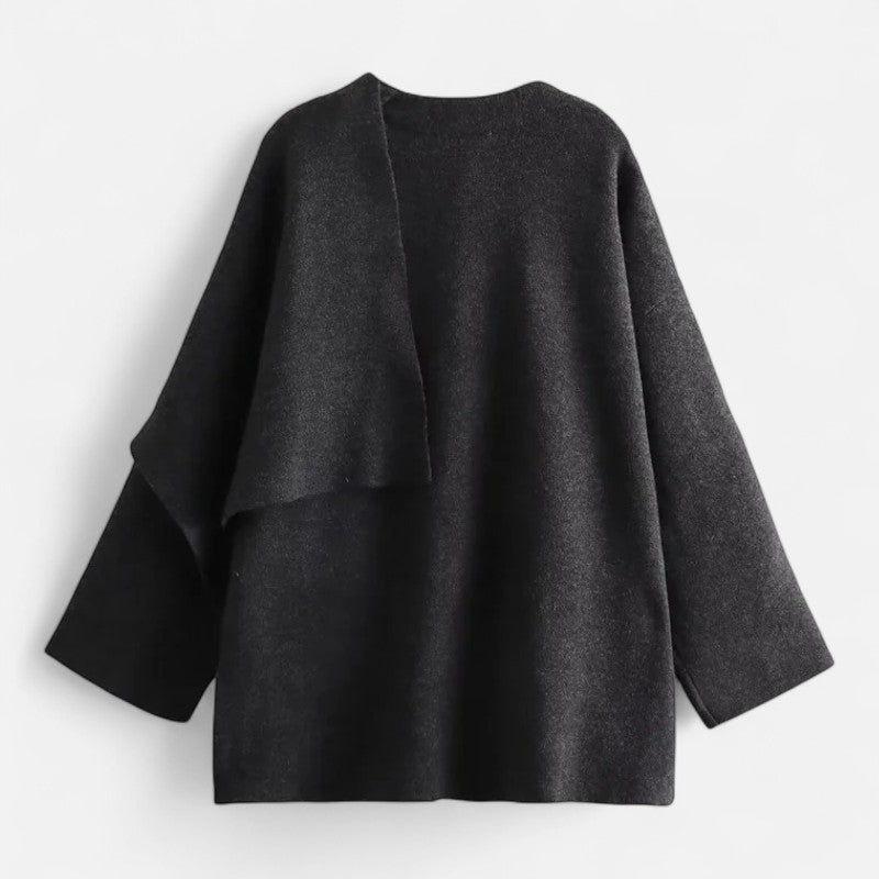 Élan Urbain™ | Manteau d'hiver asymétrique en peluche pour femme