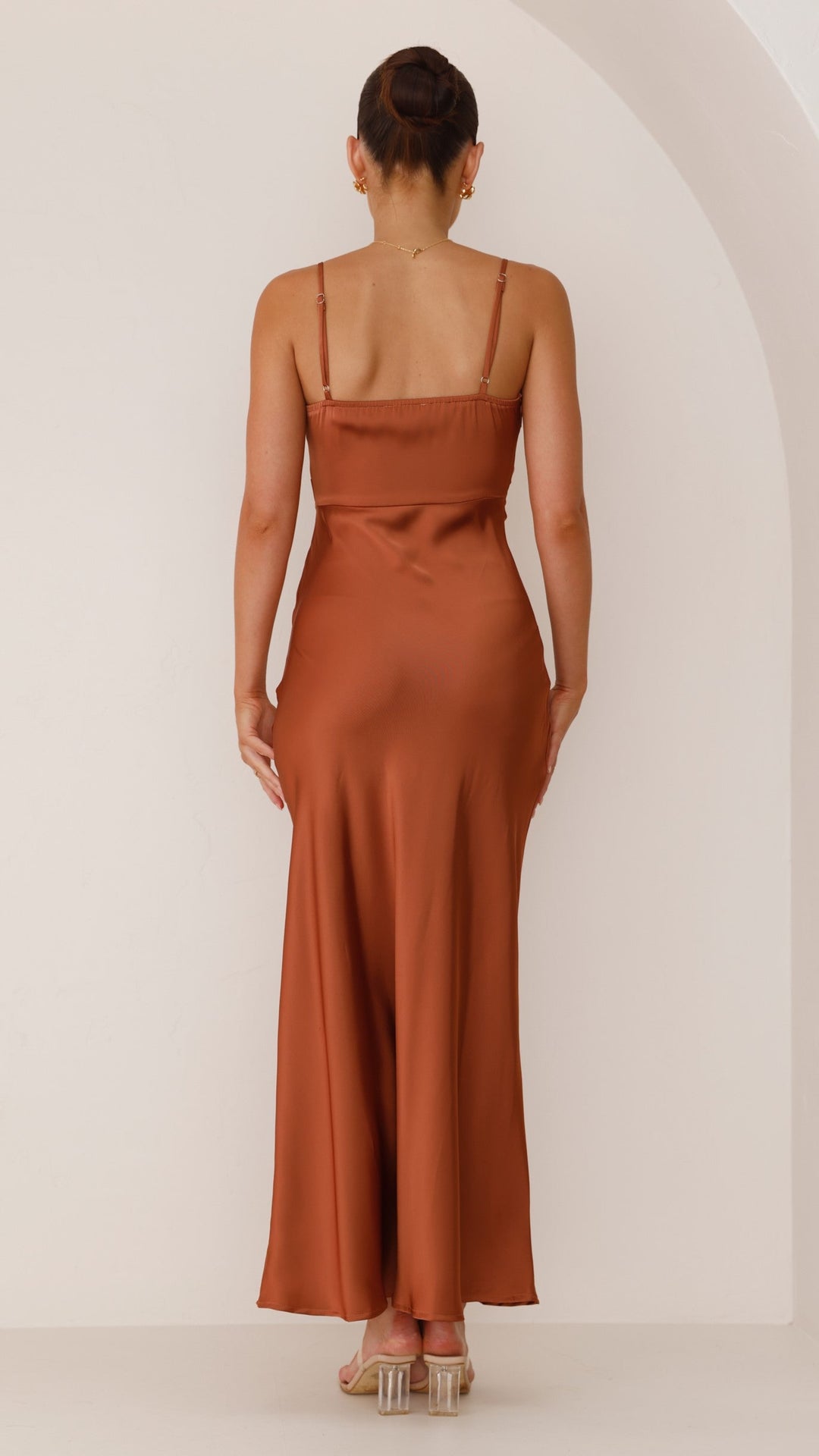 Simple Satin Cocktail maxi dress