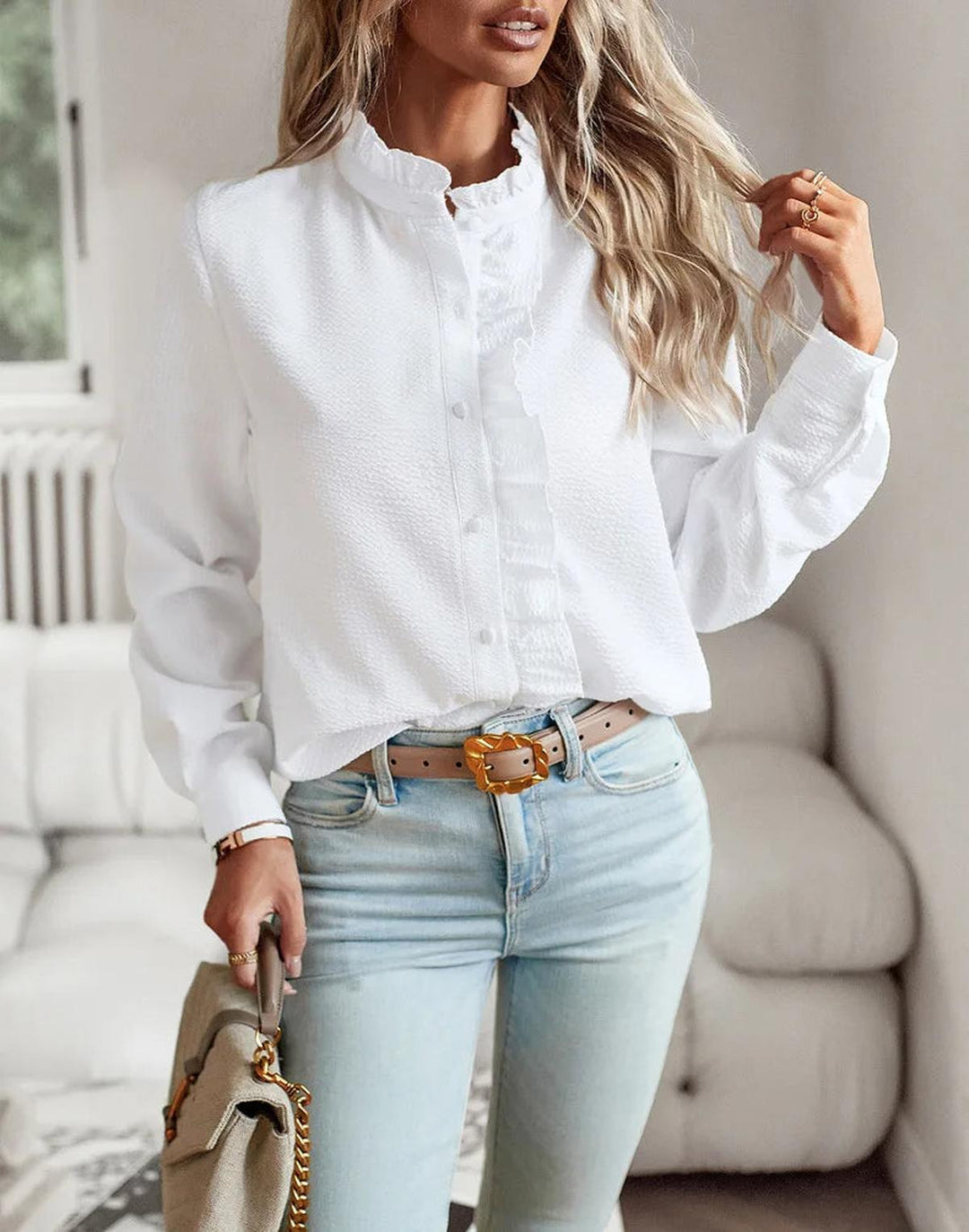 Elegant Cotton Sleeve Top for Women