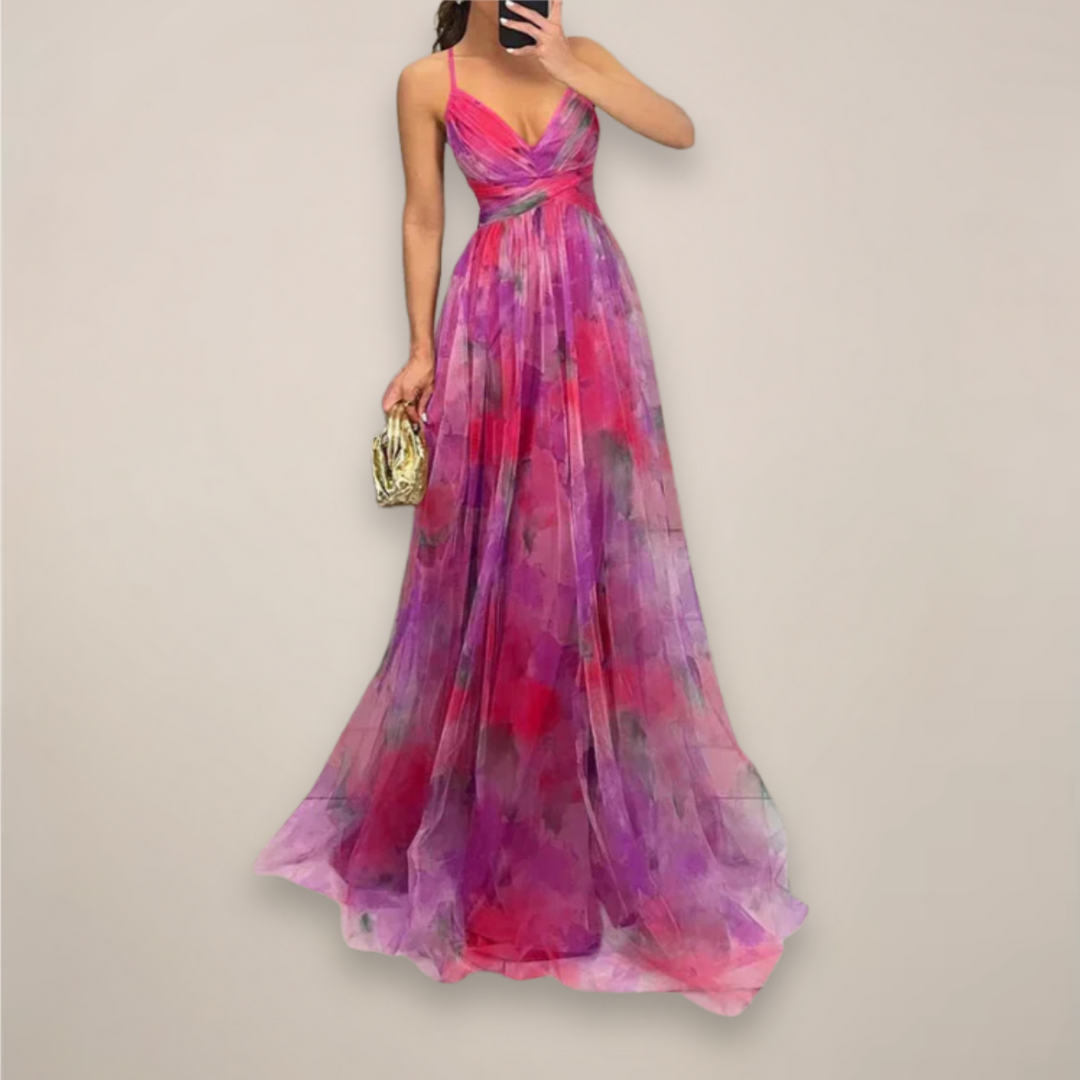 Women’s Floral Evening Maxi Dress