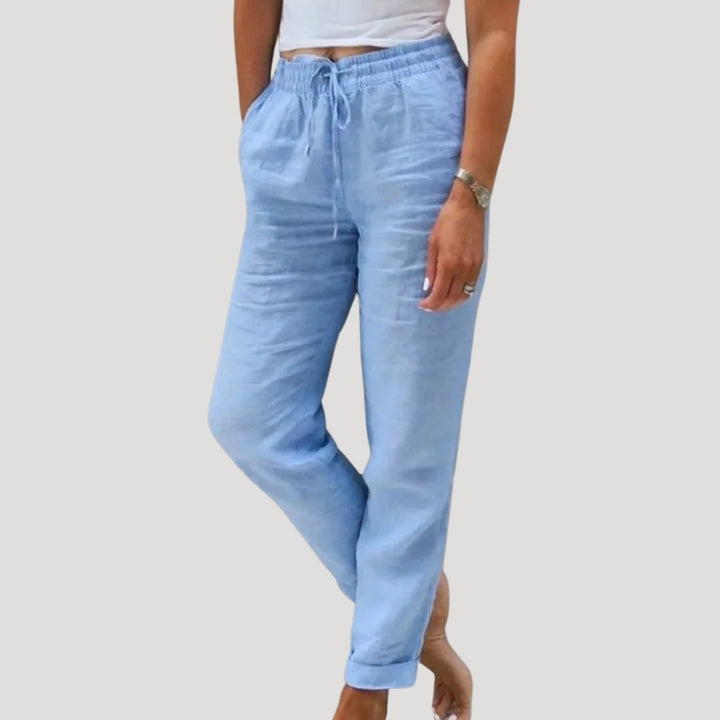 Casual lightweight summer linen trousers