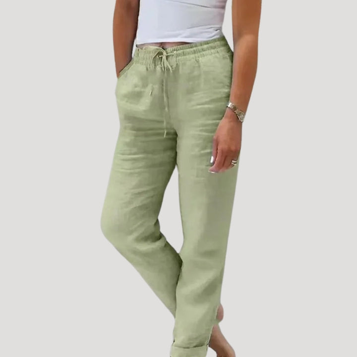 Casual lightweight summer linen trousers