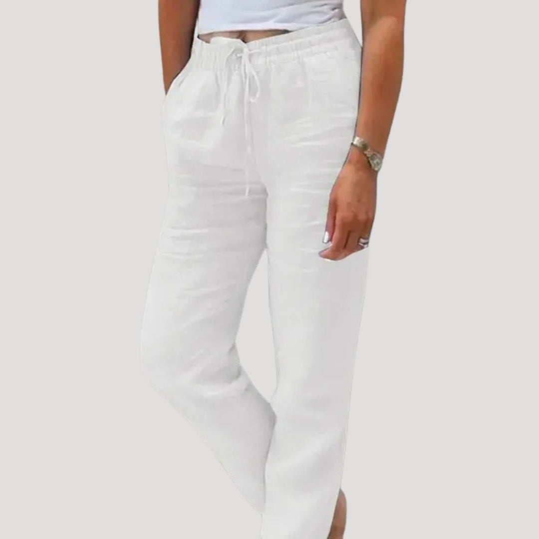 Casual lightweight summer linen trousers