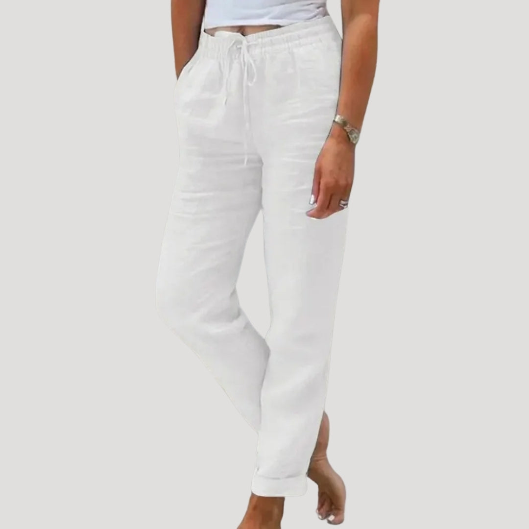 Casual lightweight summer linen trousers