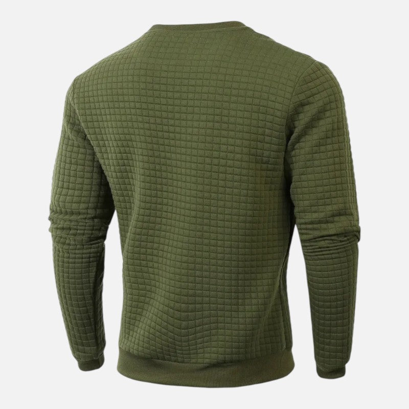 Élan Urbain™ | Pull à manches longues à carreaux bohèmes pour homme