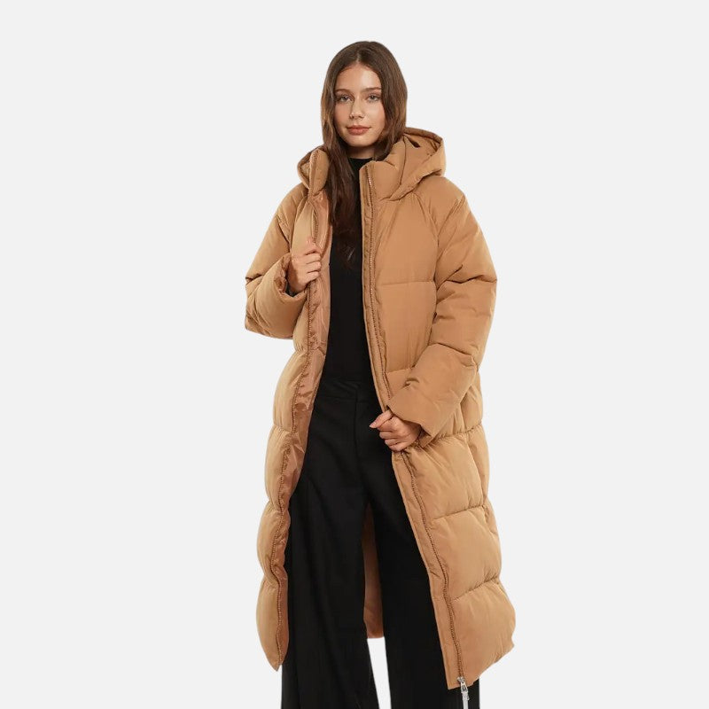 Élan Urbain™ | Doudoune longue imperméable avec double zip pour femme