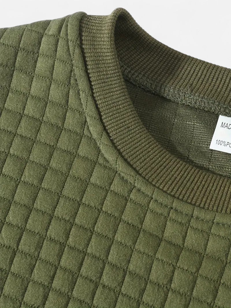 Élan Urbain™ | Pull à manches longues à carreaux bohèmes pour homme