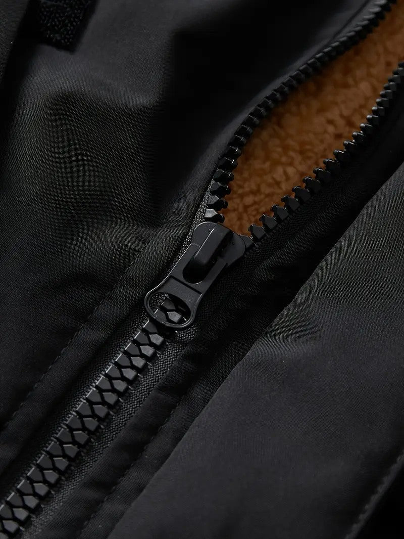 Élan Urbain™ | Manteau d’hiver grande taille à capuche pour homme