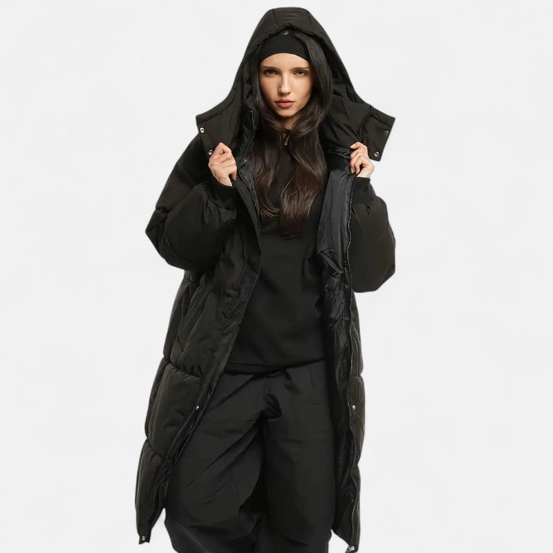 Élan Urbain™ | Doudoune longue classique à capuche pour femme