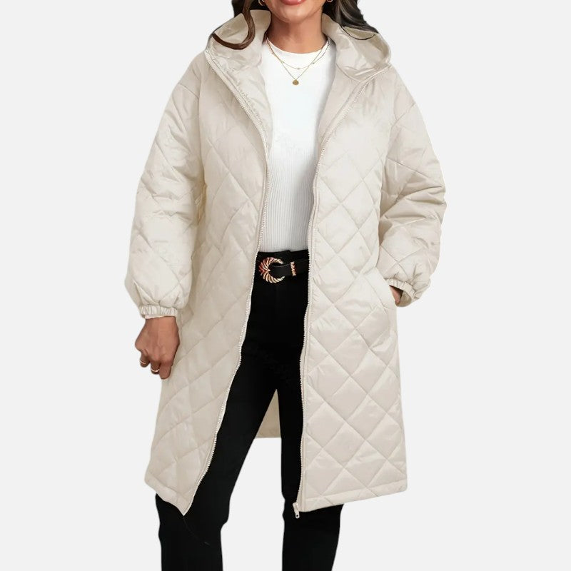 Élan Urbain™ | Manteau matelassé à capuche grande taille pour femme