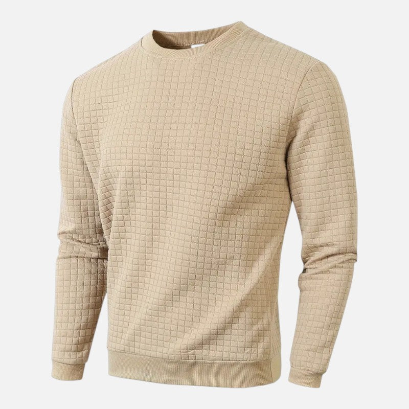 Élan Urbain™ | Pull à manches longues à carreaux bohèmes pour homme