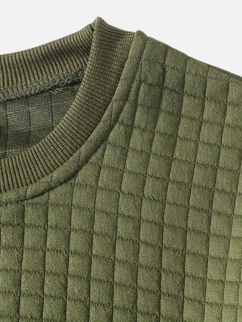 Élan Urbain™ | Pull à manches longues à carreaux bohèmes pour homme