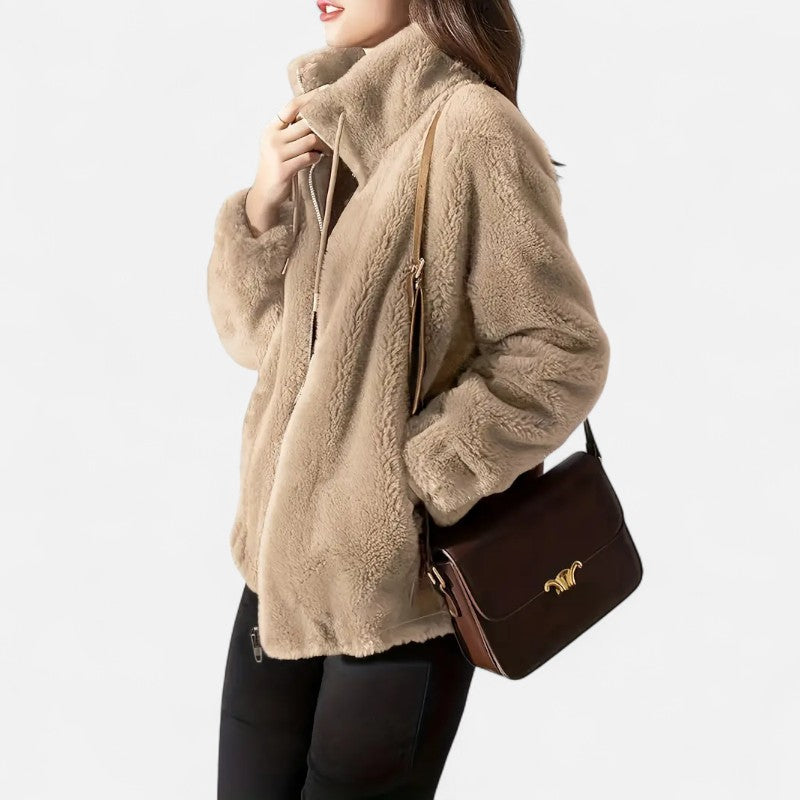 Élan Urbain™ | Manteau teddy à cordon à serrer pour femme