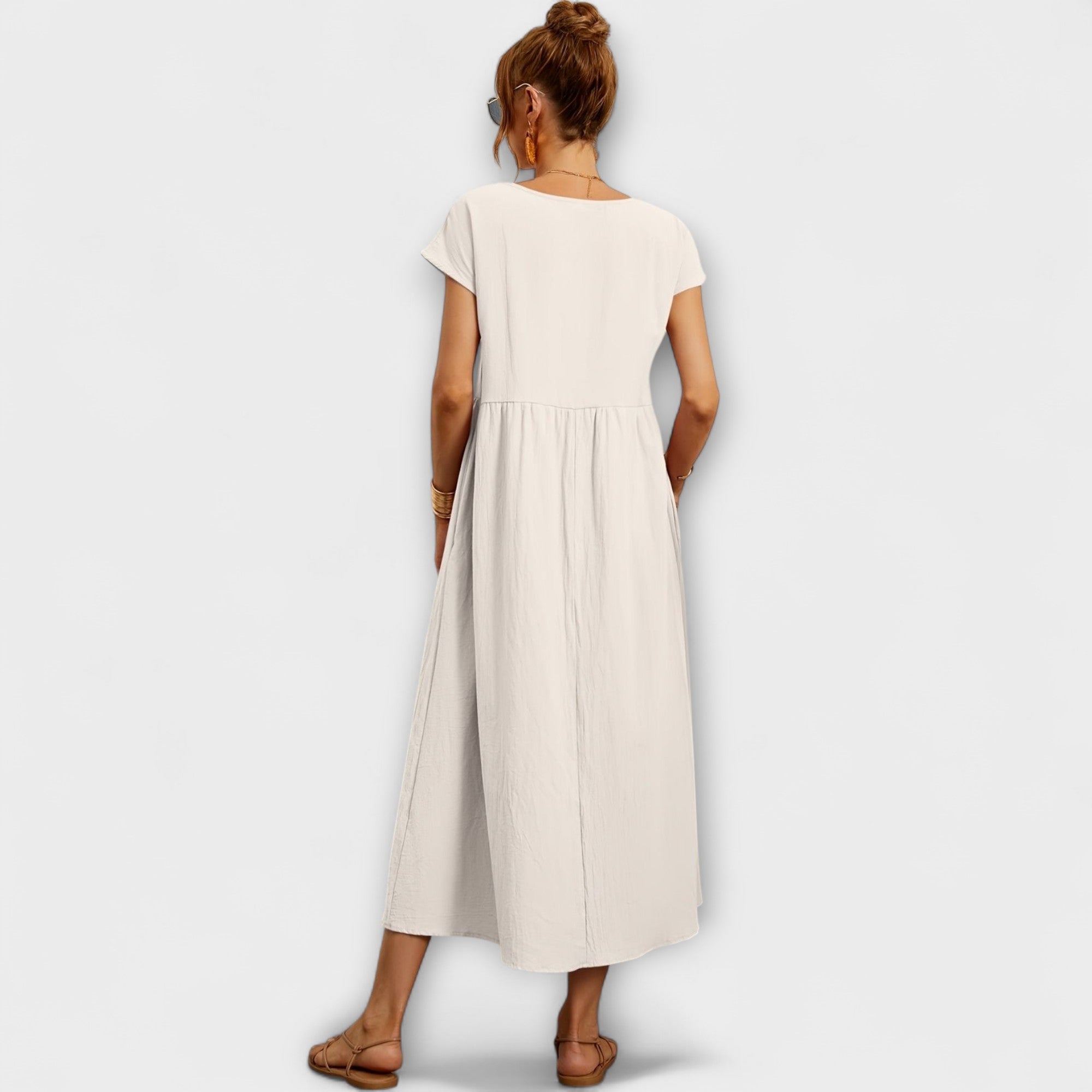 Élan Urbain™ | Robe Élégante à Encolure Ronde sans Manches pour Femmes