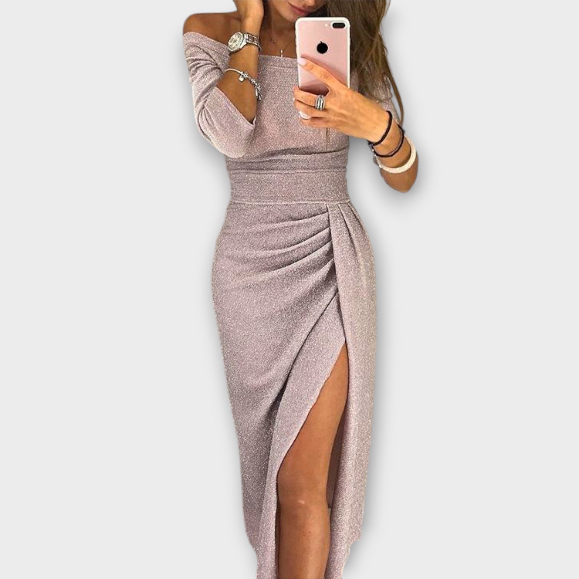 Élan Urbain™ | Robe Élégante à Épaules Dégagées pour Femmes