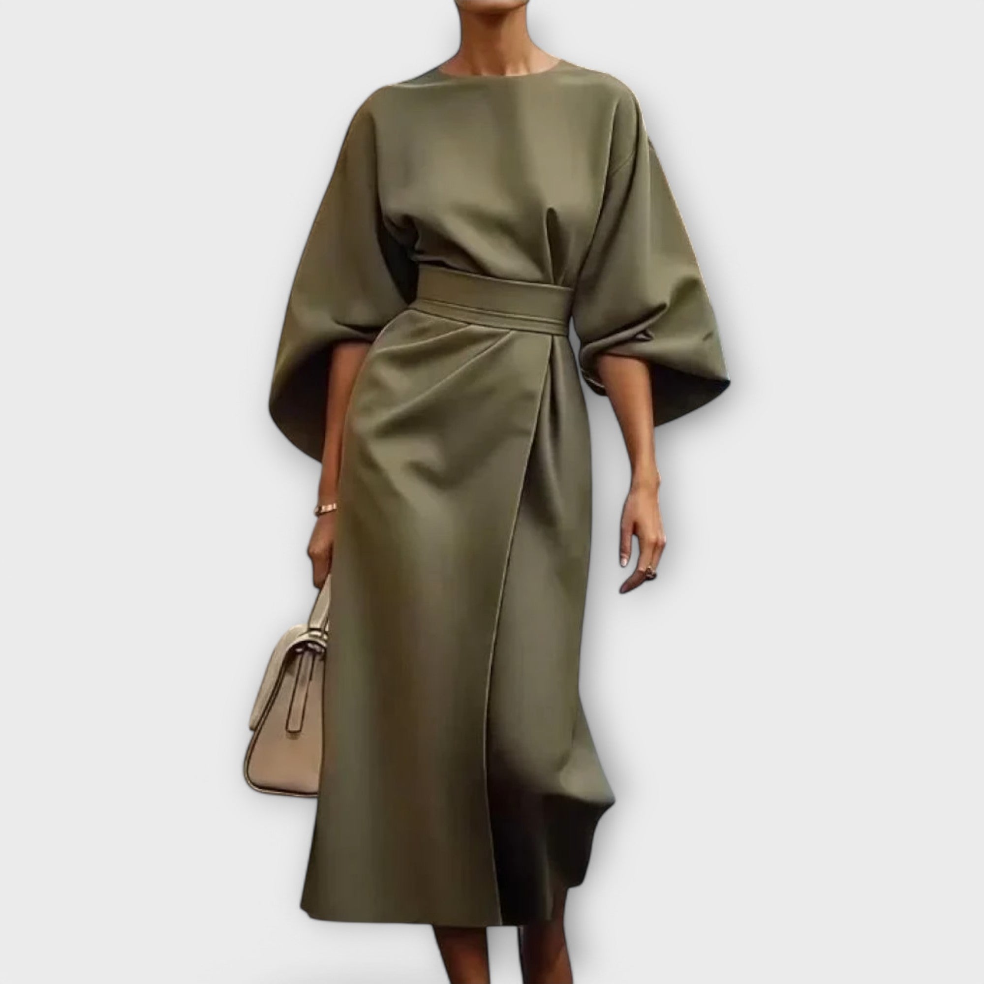 Élan Urbain™ | Robe Élégante à Manches Lanternes pour Femmes