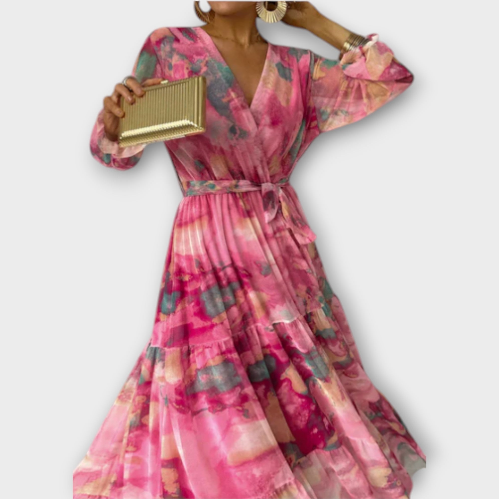 Élan Urbain™ | Robe Maxi Aquarelle pour Femmes