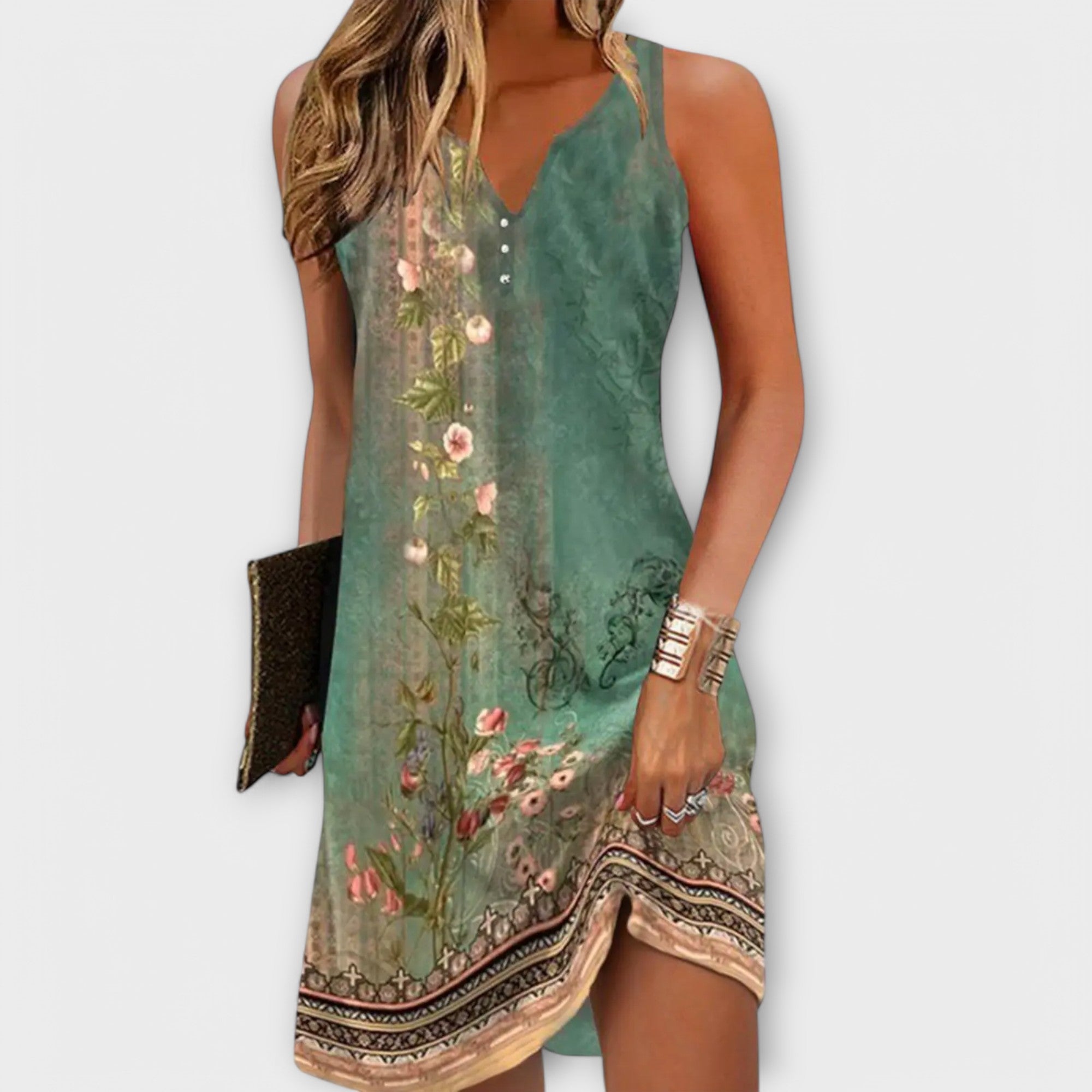 Élan Urbain™ | Robe Midi Floral pour Femmes