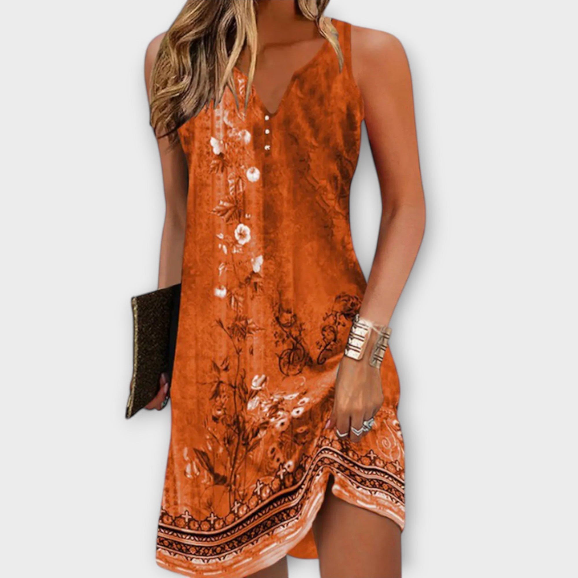 Élan Urbain™ | Robe Midi Floral pour Femmes